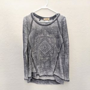 Gray Long Sleeve Top